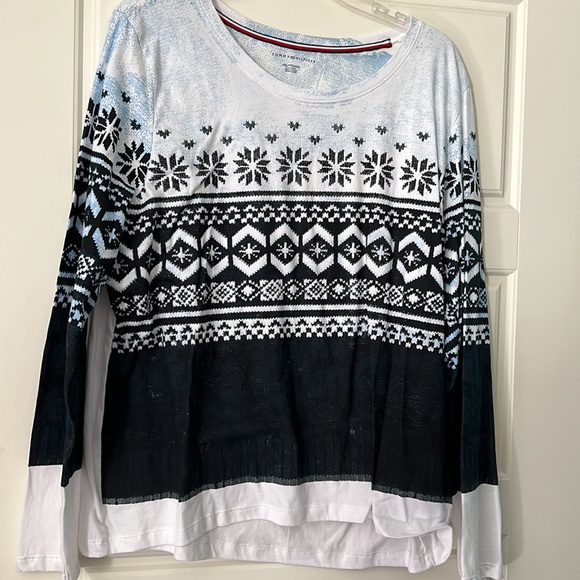 Tommy Hilfiger plus XXL new holiday Christmas Tshirt long sleeve - Picture 6 of 6
